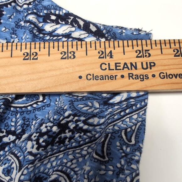 Talbots Dress Womens Plus Size 3X Blue Paisley Sleeveless V-Neck Cotton India - Picture 8 of 12